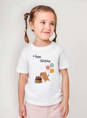 Playera Infantil De Capibara Happy Birthday