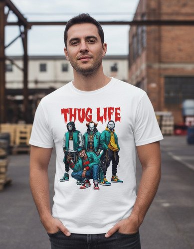 D_610651-MLM94706563939_102025-O.jpg Playera De Terror Para Halloween Unisex Thug Life Colección