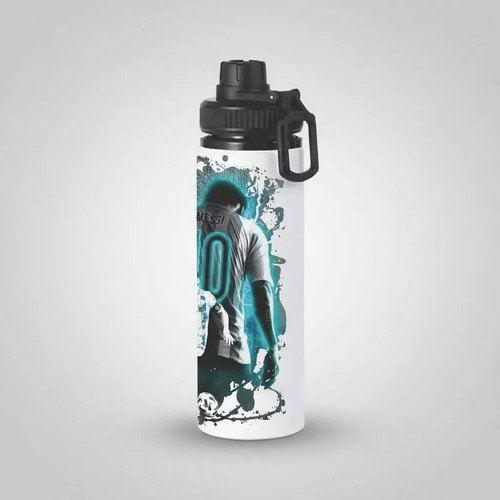 Botella De Agua 750 Ml Aluminio - Messi Argentina 10