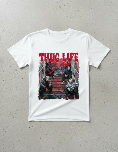 D_618894-MLM94711142291_102025-O.jpg Playera De Terror Para Halloween Unisex Thug Life Colección