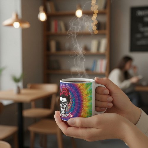 Taza De Calaveras Día De Muertos Ceramica