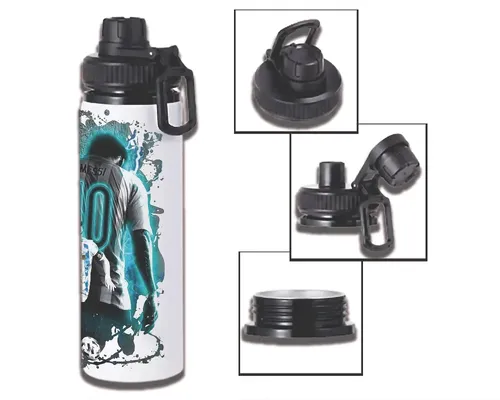 Botella De Agua 750 Ml Aluminio - Messi Argentina 10