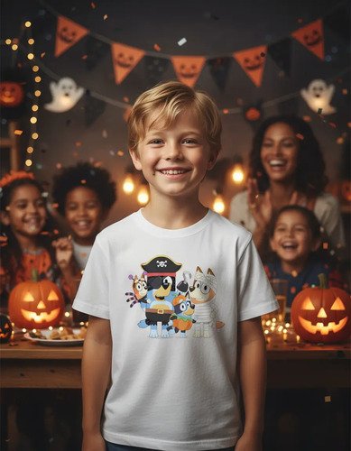 D_629991-MLM94293878163_102025-O.jpg Playera Bluey Halloween Piratas Infantil
