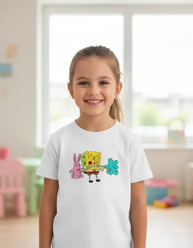 Playera Infantil Bob Esponja Pesas Gym