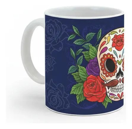 Taza De Calaveras Día De Muertos Ceramica