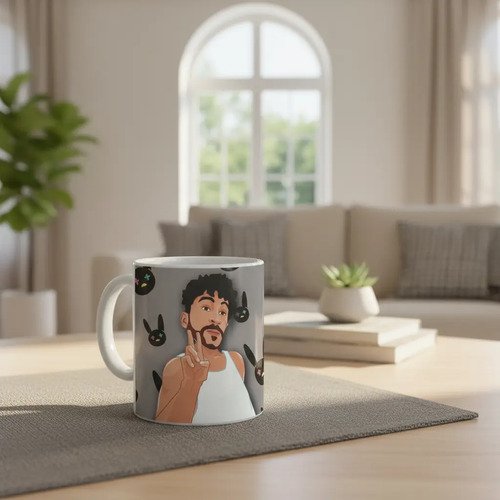 Taza De Bad Bunny Varios Diseños Bonitos