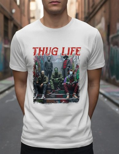 D_645548-MLM94290804598_102025-O.jpg Playera De Terror Para Halloween Unisex Thug Life Colección