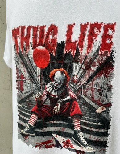 D_658236-MLM94273156624_102025-O.jpg Playera De Terror Para Halloween Unisex Thug Life Colección