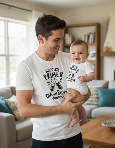 Kit Playera Y Pañalero Nuestro Primer Día Del Padre