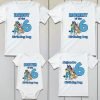 Combo 3 Playeras Y Pañalero Bluey Mamá Papá Hermana Y Bebe