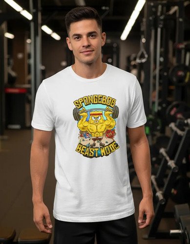 D_677523-MLM94093986639_102025-O.jpg Playera Bob Sponja Gym Pesas