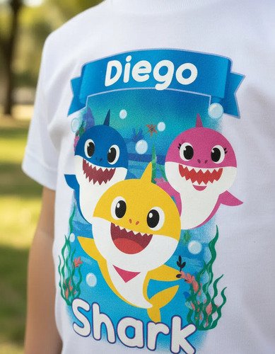 Combo 2 Playeras Unisex + 1 Playera Infantil De Baby Shark