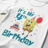 Kit Familiar 4 Playeras Bob Esponja Para Cumpleaños