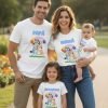 Combo 3 Playeras Y Pañalero Bluey Mamá Papá Hermana Y Bebe