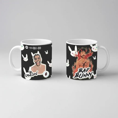 Taza De Bad Bunny Varios Diseños Bonitos