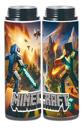 D_695130-MLM92357726117_092025-O.jpg Botella De Agua 750 Ml Aluminio - Minecraft