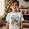 Playera Navideña Demon Hunters Huntrix Infantil Blanca