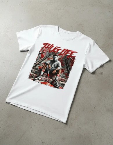 D_699180-MLM94124578718_102025-O.jpg Playera De Terror Para Halloween Unisex Thug Life Colección