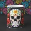 Taza De Calaveras Día De Muertos Ceramica