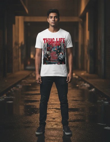 D_707364-MLM94281910284_102025-O.jpg Playera De Terror Para Halloween Unisex Thug Life Colección