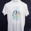 Combo 3 Playeras Y Pañalero Bluey Mamá Papá Hermana Y Bebe