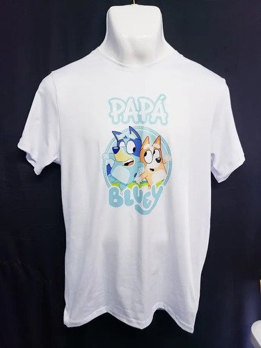 Combo 3 Playeras Y Pañalero Bluey Mamá Papá Hermana Y Bebe