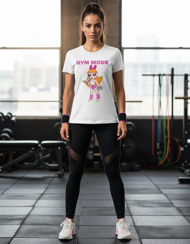 Playera Bombón Gym Mode Chicas Superpoderosas