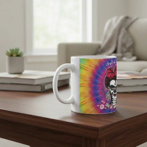 Taza De Calaveras Día De Muertos Ceramica