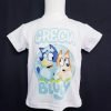 Combo 3 Playeras Y Pañalero Bluey Mamá Papá Hermana Y Bebe