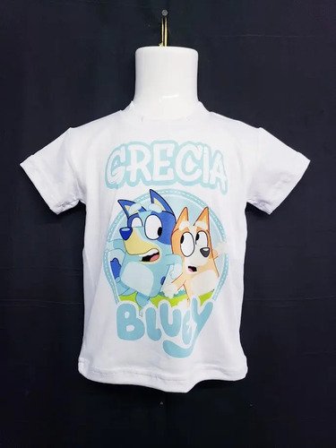 Combo 3 Playeras Y Pañalero Bluey Mamá Papá Hermana Y Bebe