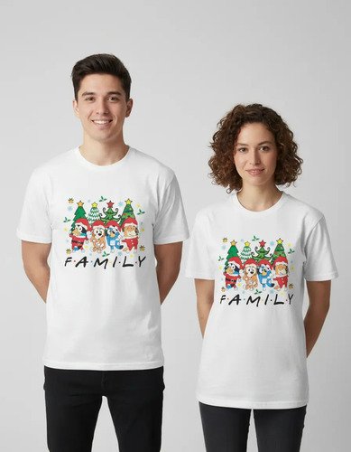 D_739714-MLM98202475760_112025-O.jpg Duo De Playeras Unisex Navidad Bluey Family Friends