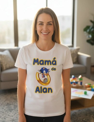 Kit Familiar 3 Playeras Personalizadas Cumpleaños Sonic
