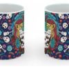 Taza De Calaveras Día De Muertos Ceramica