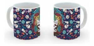 Taza De Calaveras Día De Muertos Ceramica