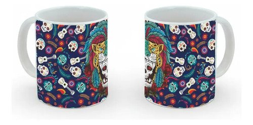 Taza De Calaveras Día De Muertos Ceramica