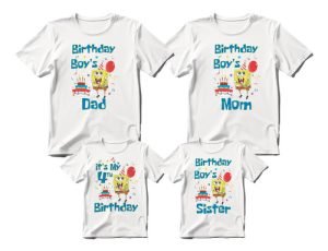 D_759456-MLM108337205861_032026-O.jpg Kit Familiar 4 Playeras Bob Esponja Para Cumpleaños
