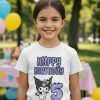 D_761899-MLM93878889588_102025-O.jpg Playera Infantil De Kuromi Happy Birthday