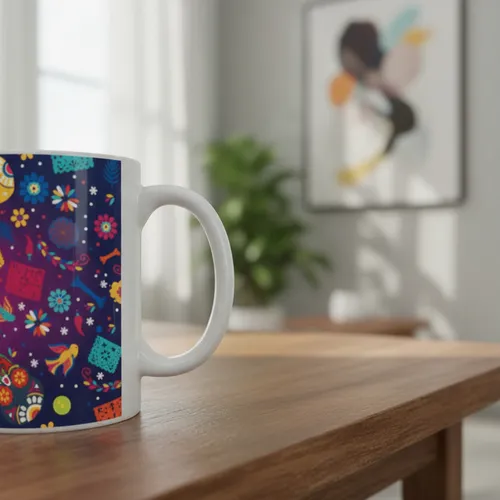 Taza De Calaveras Día De Muertos Ceramica