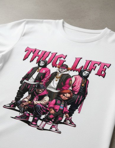 D_769247-MLM94494770457_102025-O.jpg Playera De Terror Para Halloween Unisex Thug Life Colección