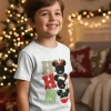 D_769636-MLM94240738504_102025-O.webp Playera Infantil Mickey Mouse Navidad Ho Ho Ho