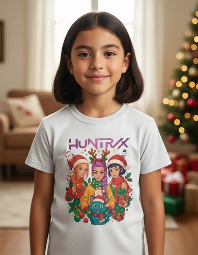 D_769874-MLM101209678313_122025-O.jpg Playera Navideña Huntrix Demon Hunters Infantil