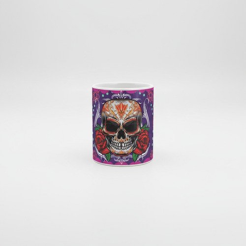 Taza De Calaveras Día De Muertos Ceramica
