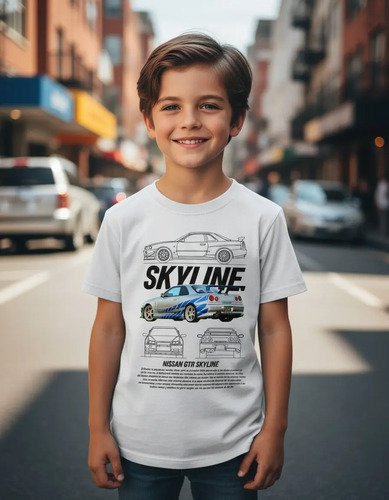 Playera Rapido Y Furioso Skyline Gtr R34 Infantil