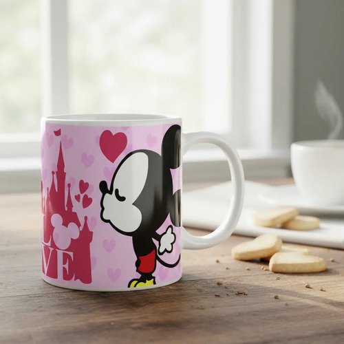 Taza Mickey Mouse Y Minnie 325 Ml Blanca