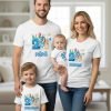 Combo 3 Playeras Y Pañalero Bluey Mamá Papá Hermana Y Bebe