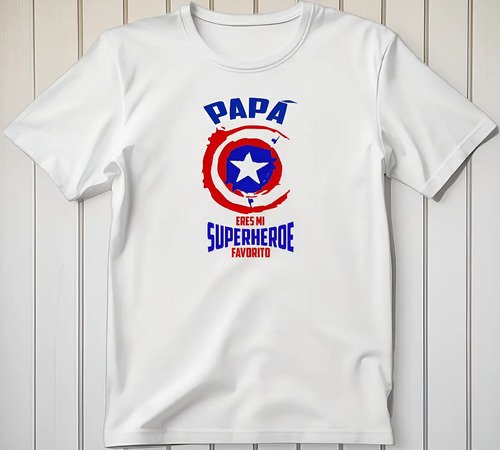 Playera Papá Eres Mi Superhéroe Favorito