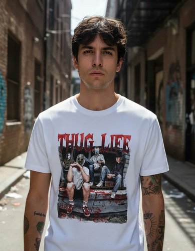 D_786919-MLM94067120080_102025-O.jpg Playera De Terror Para Halloween Unisex Thug Life Colección