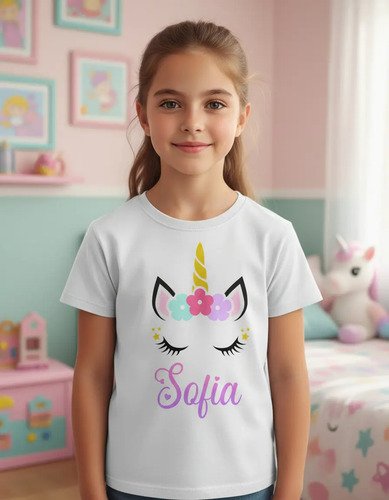 Playera De Unicornio Personalizada Infantil
