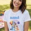 Combo 3 Playeras Y Pañalero Bluey Mamá Papá Hermana Y Bebe