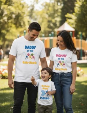 Combo 2 Playeras Unisex + 1 Playera Infantil De Baby Shark